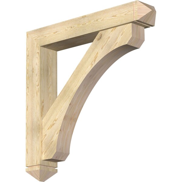 Ekena Millwork Legacy Arts and Crafts Rough Sawn Bracket w/ Offset Brace, Douglas Fir, 8"W x 48"D x 48"H BKT0806X48X48LEC03RDF - main